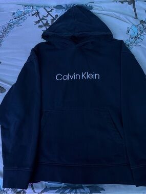 Navy Calvin Klein Hoodie Men's Small